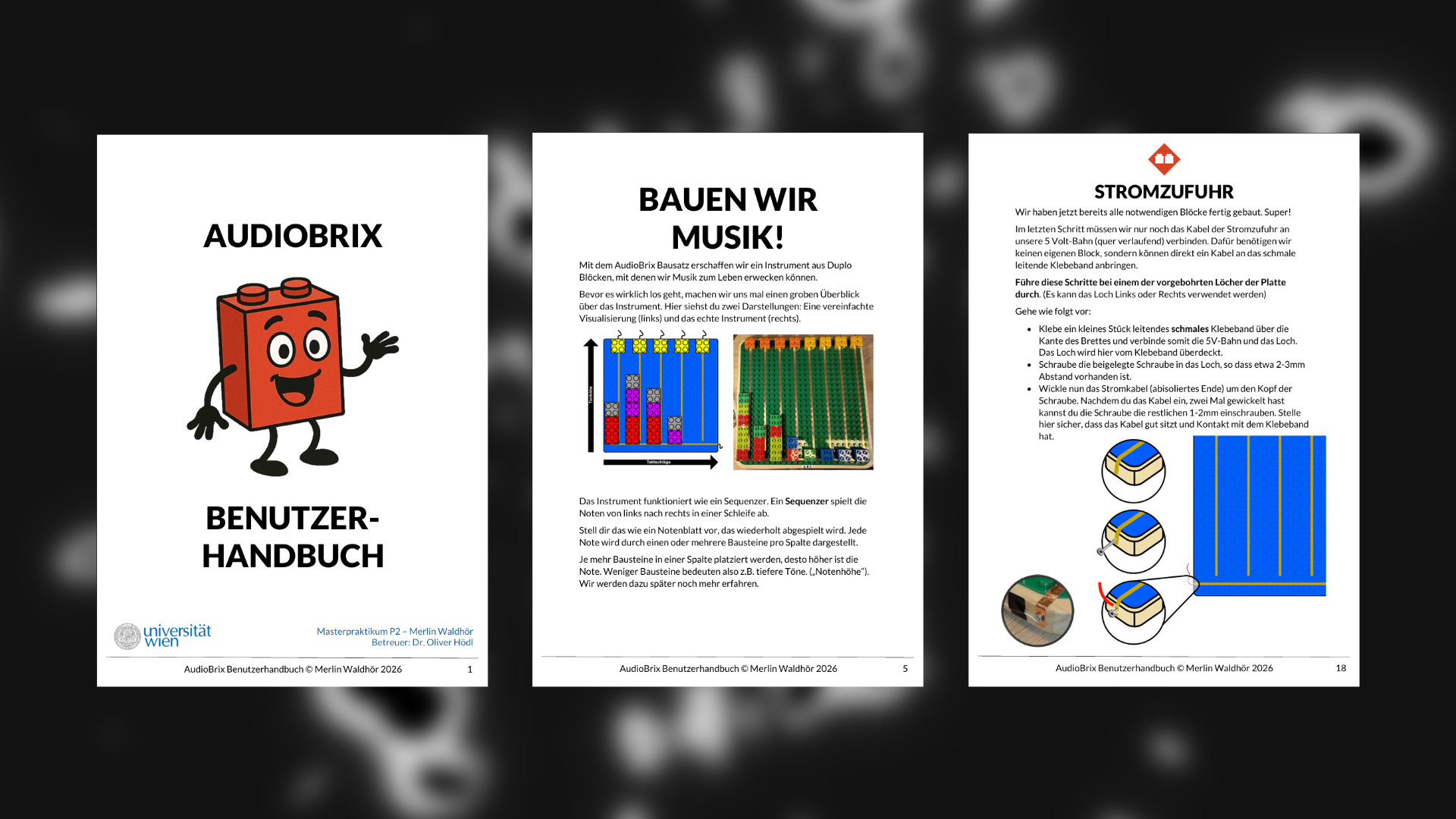 Auszug aus einem Benutzerhandbuch im Rahmen meiner Masterarbeit